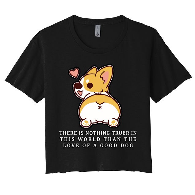 Corgi Butt Love A Dog Crop Top