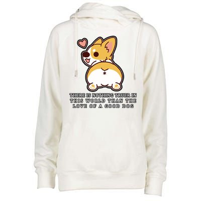 Corgi Butt Love A Dog Womens Funnel Neck Pullover Hood