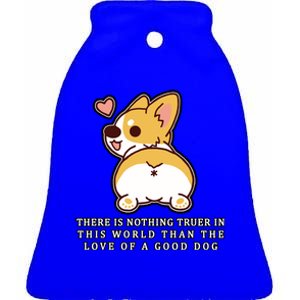 Corgi Butt Love A Dog Ceramic Bell Ornament