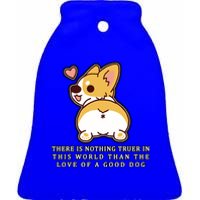 Corgi Butt Love A Dog Ceramic Bell Ornament