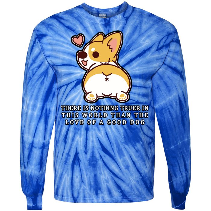 Corgi Butt Love A Dog Tie-Dye Long Sleeve Shirt