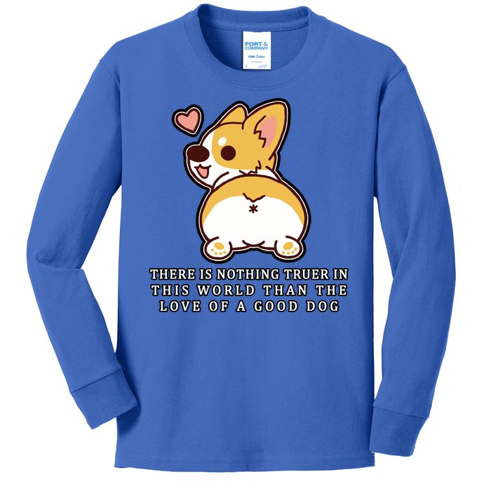 Corgi Butt Love A Dog Kids Long Sleeve Shirt