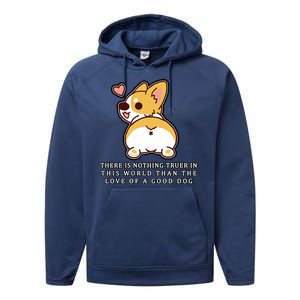 Corgi Butt Love A Dog Performance Fleece Hoodie