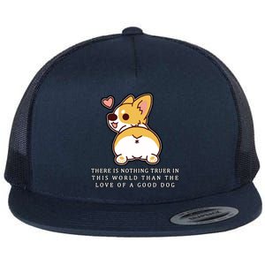 Corgi Butt Love A Dog Flat Bill Trucker Hat