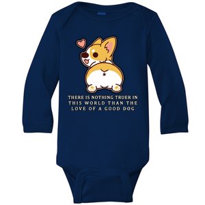 Corgi Butt Love A Dog Baby Long Sleeve Bodysuit