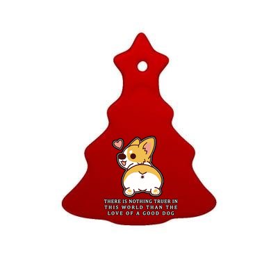 Corgi Butt Love A Dog Ceramic Tree Ornament