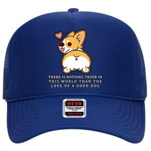 Corgi Butt Love A Dog High Crown Mesh Back Trucker Hat