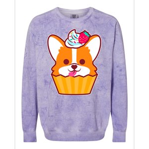 Corgi Cupcake Kawii Colorblast Crewneck Sweatshirt