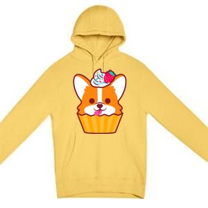 Corgi Cupcake Kawii Premium Pullover Hoodie