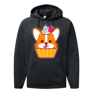 Corgi Cupcake Kawii Performance Fleece Hoodie