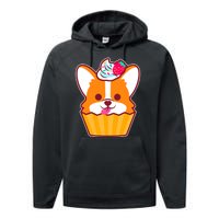 Corgi Cupcake Kawii Performance Fleece Hoodie