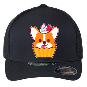 Corgi Cupcake Kawii Flexfit Unipanel Trucker Cap