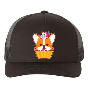 Corgi Cupcake Kawii Yupoong Adult 5-Panel Trucker Hat