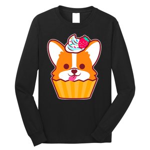 Corgi Cupcake Kawii Long Sleeve Shirt