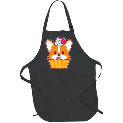 Corgi Cupcake Kawii Full-Length Apron With Pockets