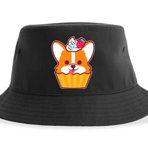 Corgi Cupcake Kawii Sustainable Bucket Hat