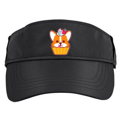 Corgi Cupcake Kawii Adult Drive Performance Visor