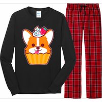 Corgi Cupcake Kawii Long Sleeve Pajama Set