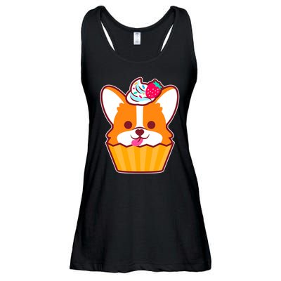 Corgi Cupcake Kawii Ladies Essential Flowy Tank