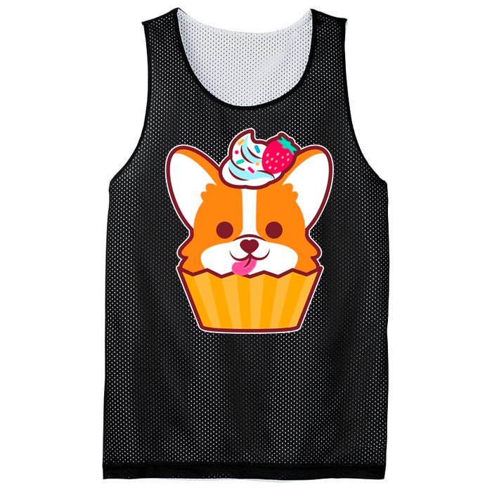 Corgi Cupcake Kawii Mesh Reversible Basketball Jersey Tank