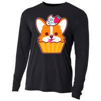 Corgi Cupcake Kawii Cooling Performance Long Sleeve Crew