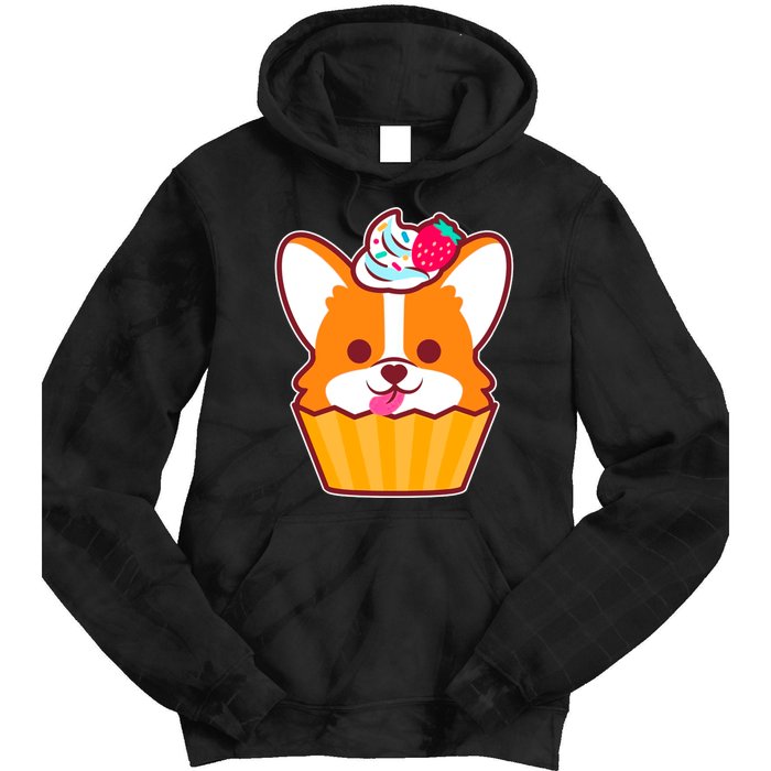 Corgi Cupcake Kawii Tie Dye Hoodie