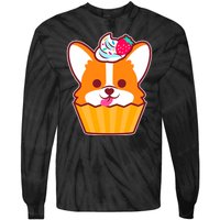 Corgi Cupcake Kawii Tie-Dye Long Sleeve Shirt