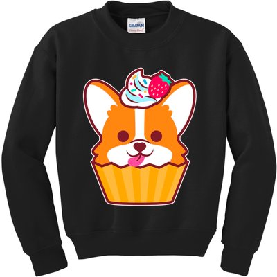 Corgi Cupcake Kawii Kids Sweatshirt