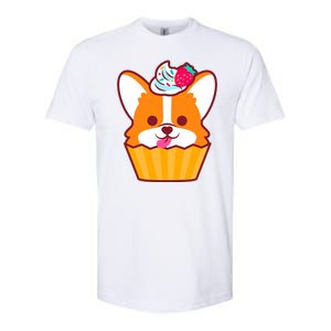 Corgi Cupcake Kawii Softstyle CVC T-Shirt