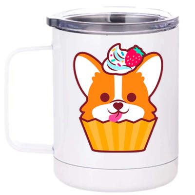 Corgi Cupcake Kawii 12 oz Stainless Steel Tumbler Cup