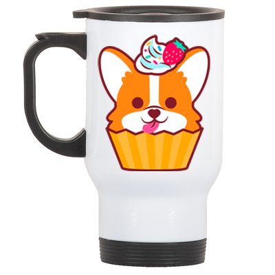 Corgi Cupcake Kawii Stainless Steel Travel Mug