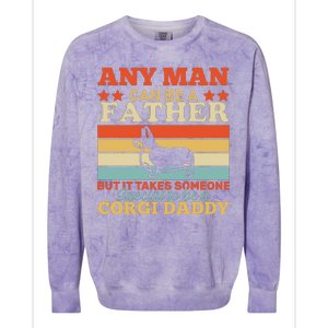 Corgi Father Colorblast Crewneck Sweatshirt