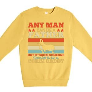 Corgi Father Premium Crewneck Sweatshirt