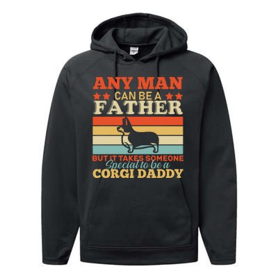 Corgi Father Performance Fleece Hoodie