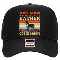 Corgi Father High Crown Mesh Back Trucker Hat