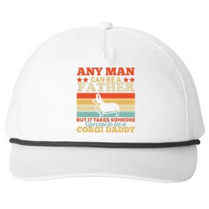 Corgi Father Snapback Five-Panel Rope Hat