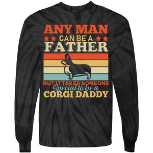 Corgi Father Tie-Dye Long Sleeve Shirt