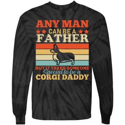 Corgi Father Tie-Dye Long Sleeve Shirt