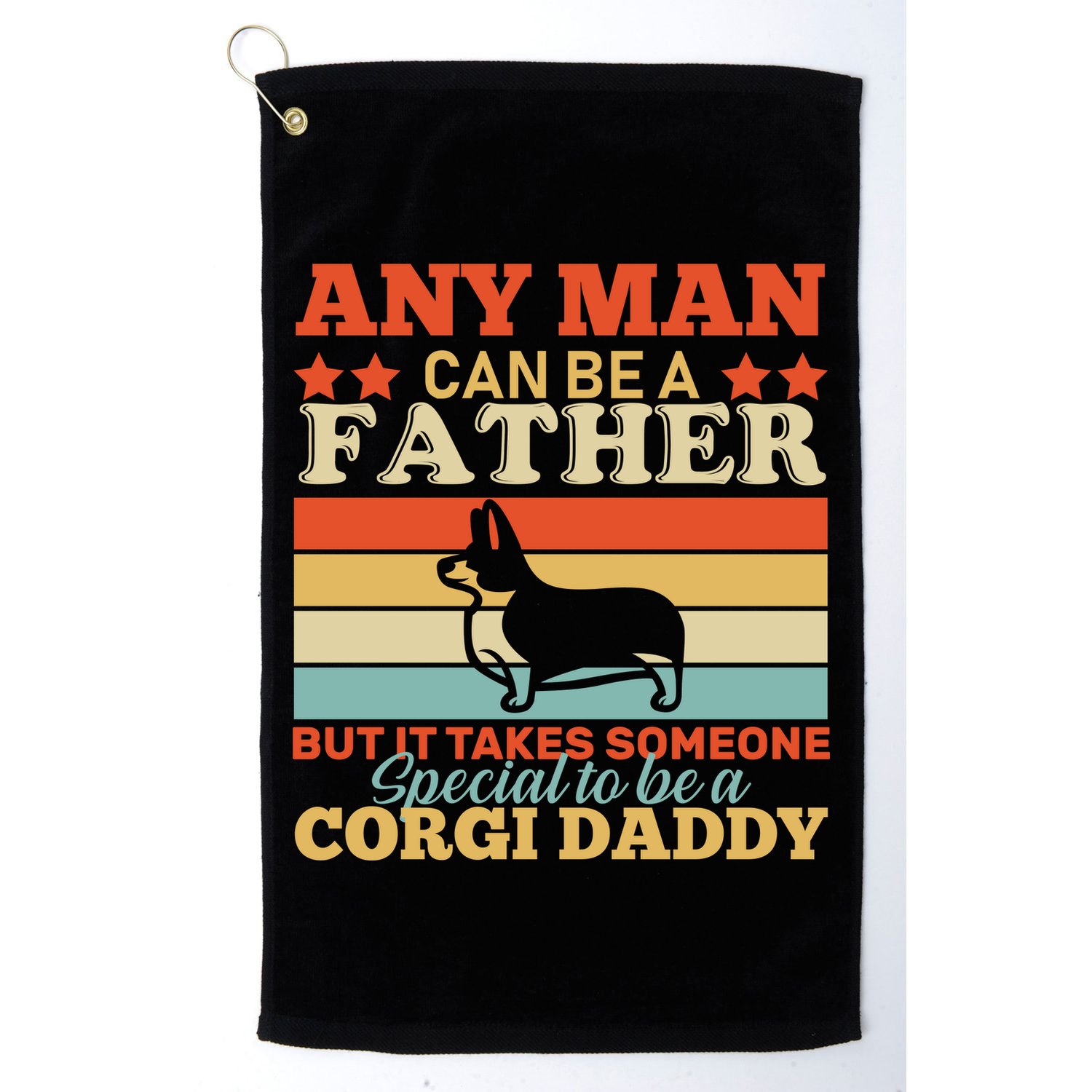 Corgi Father Golf Towel