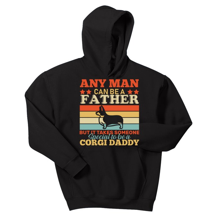 Corgi Father Kids Hoodie