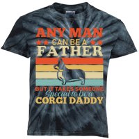 Corgi Father Kids Tie-Dye T-Shirt