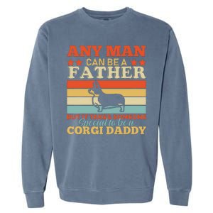 Corgi Father Garment-Dyed Sweatshirt