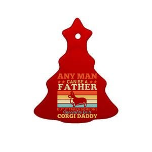 Corgi Father Ceramic Tree Ornament