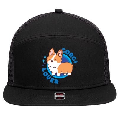 Corgi Lover 7 Panel Mesh Trucker Snapback Hat