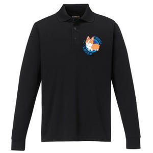 Corgi Lover Performance Long Sleeve Polo