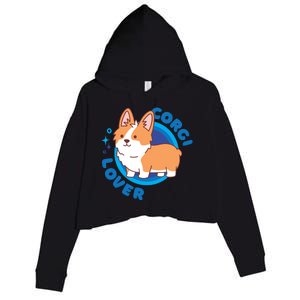 Corgi Lover Crop Fleece Hoodie