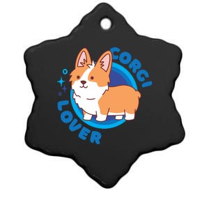 Corgi Lover Ceramic Star Ornament