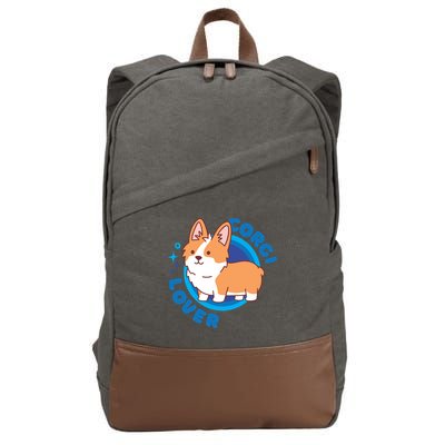 Corgi Lover Cotton Canvas Backpack