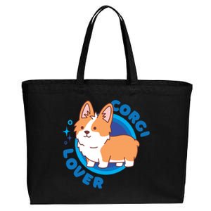 Corgi Lover Cotton Canvas Jumbo Tote