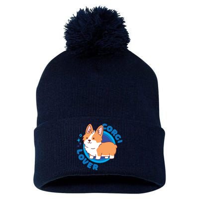 Corgi Lover Pom Pom 12in Knit Beanie